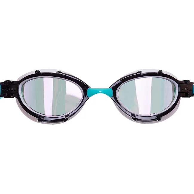 Очки для плавания взрослые радужные линзы MADWAVE
 TRIATHLON Rainbow M042706 (Голубой-черный)