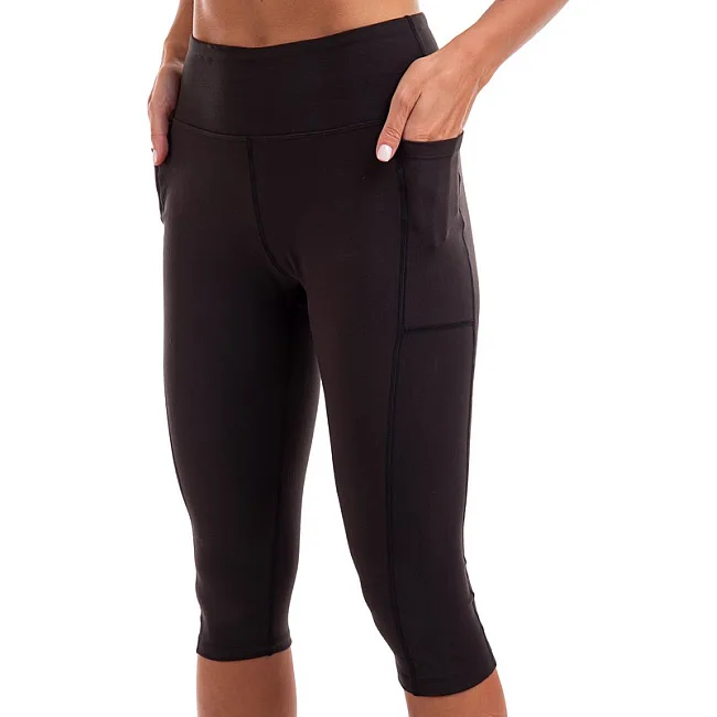 Лосины леггинсы спортивные женские короткие (3/4) LINGO

 LD-L3012 (Серый)