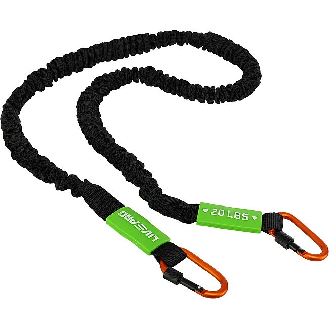Трубчатый эспандер
 с карабином в защитном рукаве RESISTANCE TUBE LiveUp LP8401-M нагрузка средняя