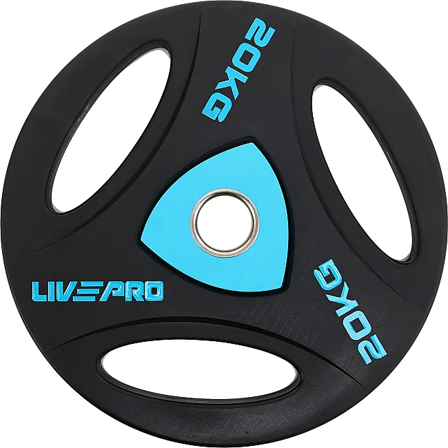 Блин для штанги полиуретановый
 LiveUp LP8020-20 ø51мм 20кг