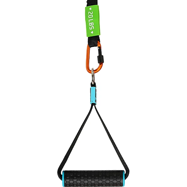 Трубчатый эспандер
 с карабином в защитном рукаве RESISTANCE TUBE LiveUp LP8401-M нагрузка средняя