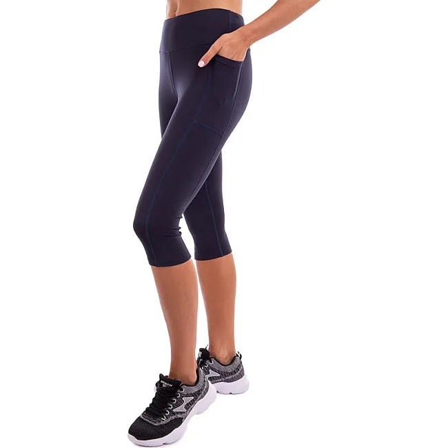 Лосины леггинсы спортивные женские короткие (3/4) LINGO

 LD-L3012 (Серый)