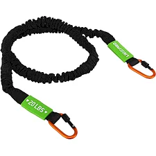 Трубчатый эспандер с карабином в защитном рукаве RESISTANCE TUBE LiveUp LP8401-M нагрузка средняя