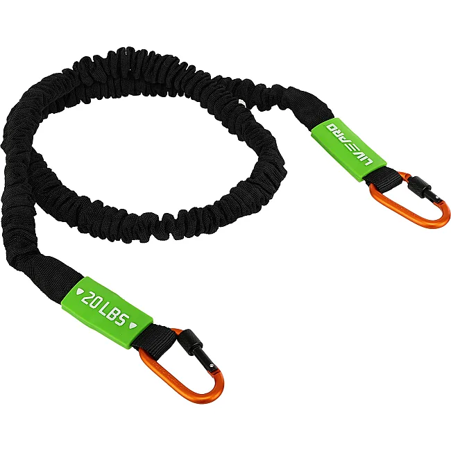 Трубчатый эспандер
 с карабином в защитном рукаве RESISTANCE TUBE LiveUp LP8401-M нагрузка средняя