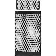 Набір масажний акупунктурний Аплікатор Кузнєцова 2в1 килимок та валик Acupressure mat SP-SPORT FI-0134 (Чорний)