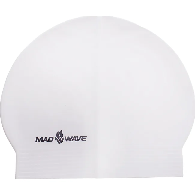 Шапочка для бассейна латексная для взрослых MADWAVE SOLID M056501 (Белый)