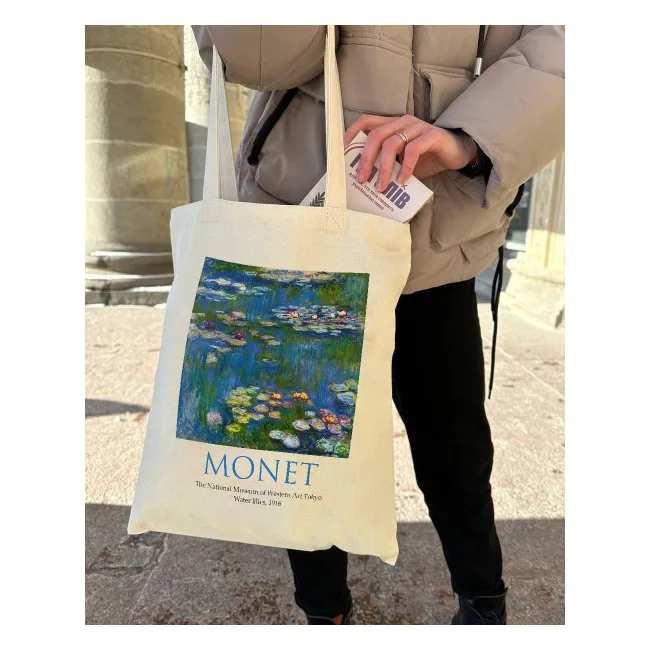 Экошопер BookOpt ВК4063 MONET «Водяные лилии» бежевый