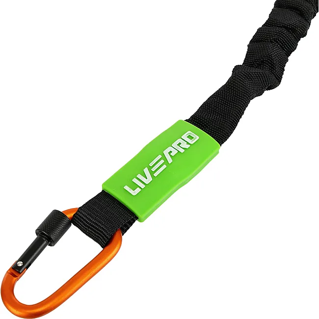 Трубчатый эспандер
 с карабином в защитном рукаве RESISTANCE TUBE LiveUp LP8401-M нагрузка средняя