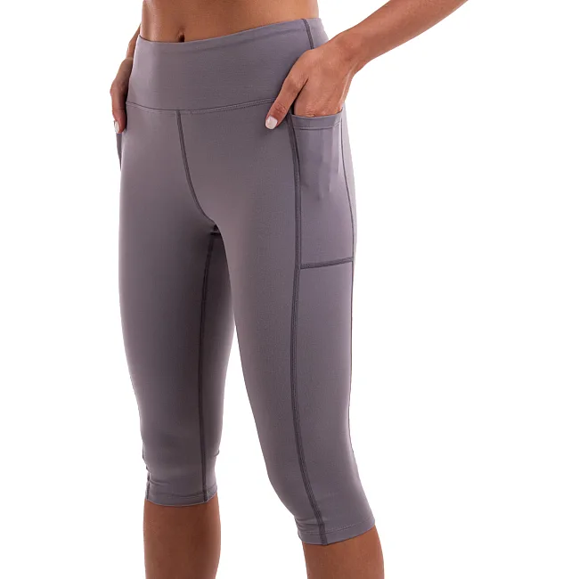 Лосины леггинсы спортивные женские короткие (3/4) LINGO

 LD-L3012 (Серый)