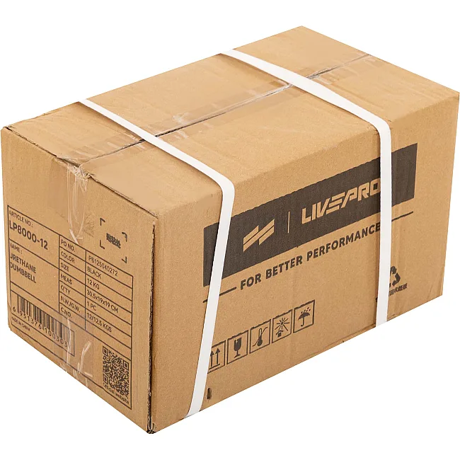 Гантели профессиональные
 с полиуретановым покрытием LiveUp LP8000-12 2шт по 12кг