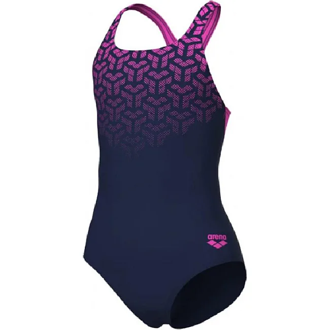 Купальник для девочек Arena KIKKO V SWIMSUIT SWIM PRO BACK черный, фуксия