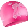 Дитяча шапка для плавання Speedo SLOGAN PRT CAP JU/JF/JM рожевий, білий OSFM