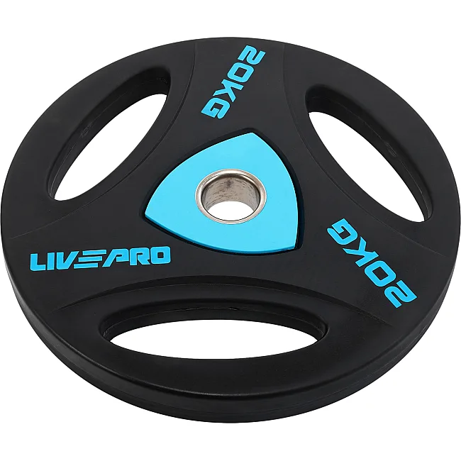 Блин для штанги полиуретановый
 LiveUp LP8020-20 ø51мм 20кг