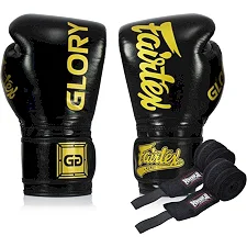 Боксерские перчатки Fairtex BGVG1 Black (бинты в комплекте)