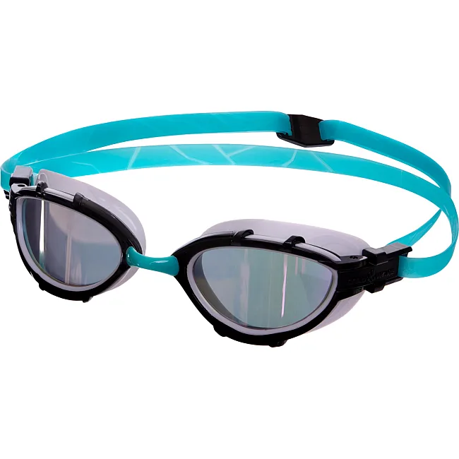 Очки для плавания взрослые радужные линзы MADWAVE
 TRIATHLON Rainbow M042706 (Голубой-черный)