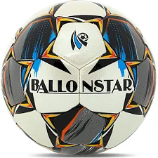 Футбольний м'яч BALLONSTAR CRYSTAL BC-8166 №5 PU (Білий-сірий)