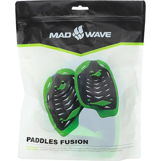Лопатки для плавания ласты для рук MADWAVE
 FUSION M074801000W (Черный)