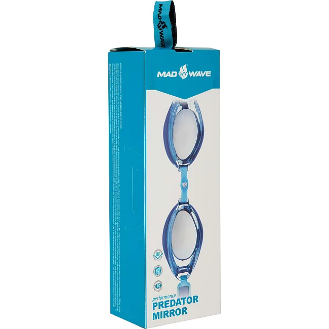 Окуляри для плавання дорослі
 MADWAVE
 PREDATOR MIRROR M042105 (Блакитний)