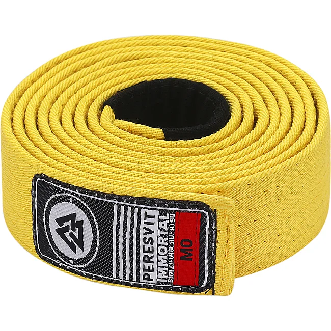 Детский пояс для кимоно БЖЖ Peresvit Solid Yellow