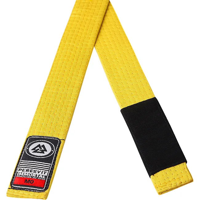 Детский пояс для кимоно БЖЖ Peresvit Solid Yellow