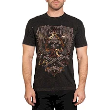 Двусторонняя футболка AFFLICTION Duster Black Brown Lava Wash