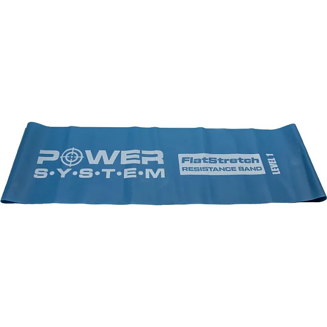 Эластичная лента для спорта POWER SYSTEM PS-4121 Flat Stretch Band Level 1 Blue (1-2,5кг.)