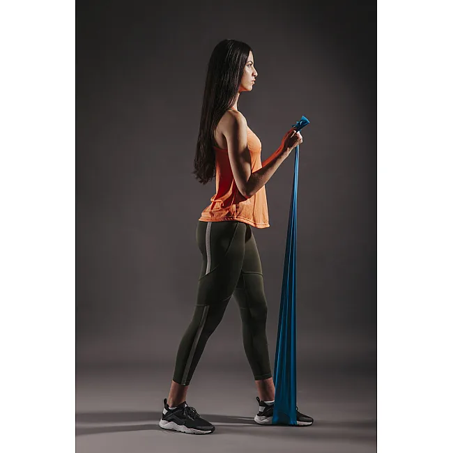 Эластичная лента для спорта POWER SYSTEM PS-4121 Flat Stretch Band Level 1 Blue (1-2,5кг.)