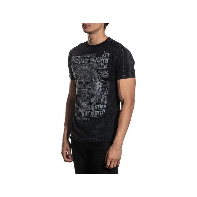Футболка AFFLICTION Renegade Raiders SS Tee Black Lava Wash