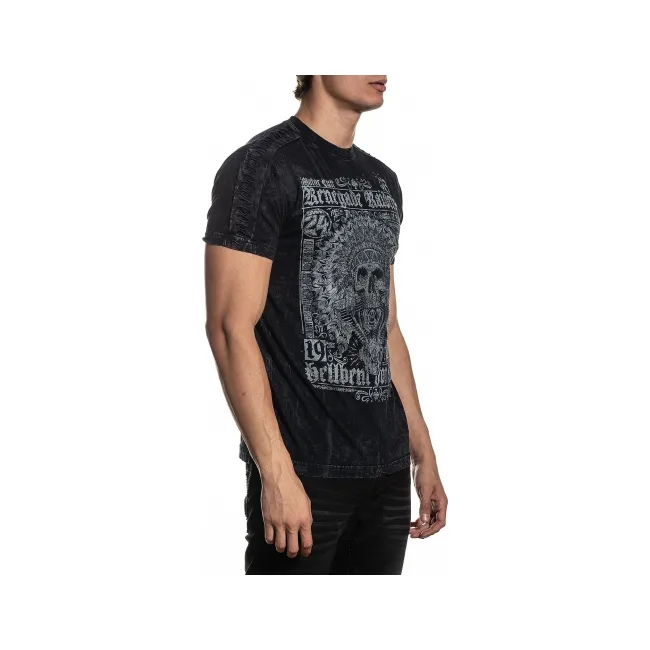 Футболка AFFLICTION Renegade Raiders SS Tee Black Lava Wash