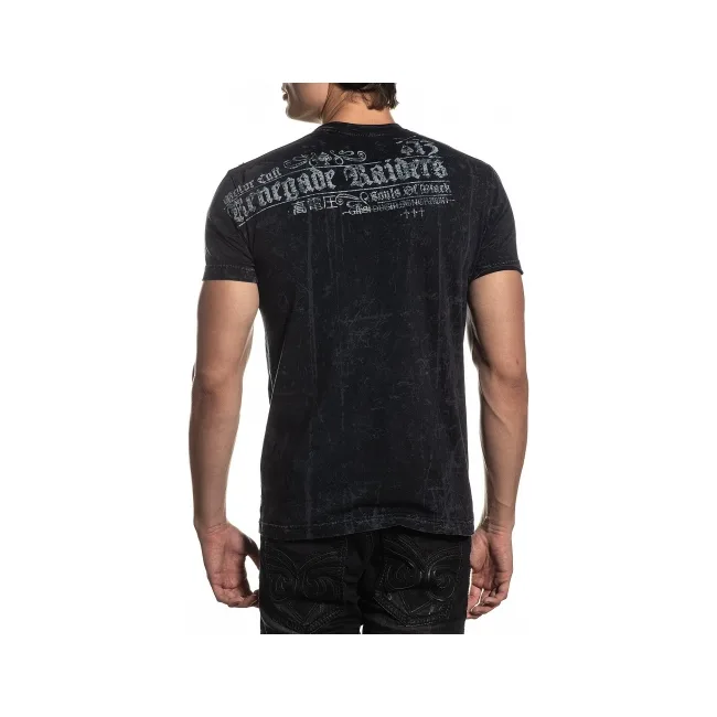Футболка AFFLICTION Renegade Raiders SS Tee Black Lava Wash