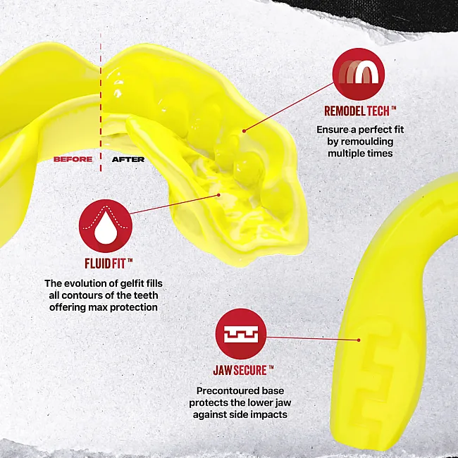 Капа для бокса SafeJawz Intro Series - Fluro Yellow Adult