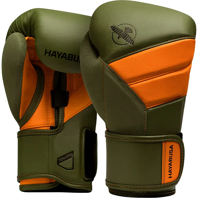 Перчатки для бокса HAYABUSA T3 Green Orange