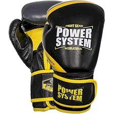 Перчатки для бокса POWER SYSTEM PS 5005 Black/Yellow 16 унций