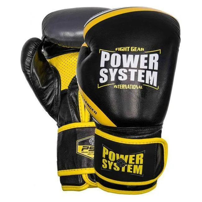 Перчатки для бокса POWER SYSTEM PS 5005 Black/Yellow 16 унций