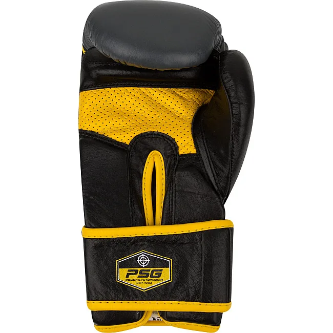 Перчатки для бокса POWER SYSTEM PS 5005 Black/Yellow 16 унций