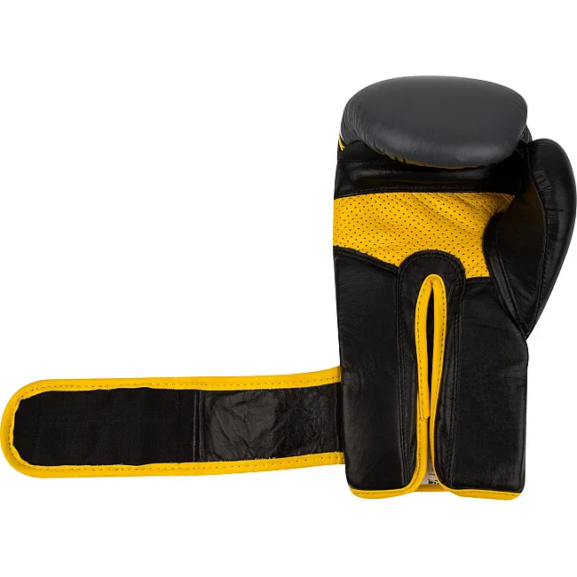 Перчатки для бокса POWER SYSTEM PS 5005 Black/Yellow 16 унций