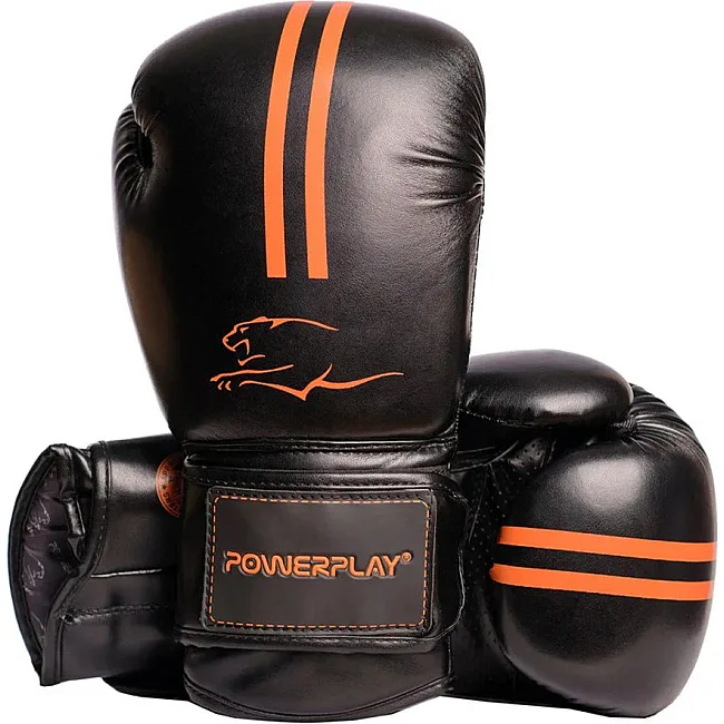 Перчатки для бокса POWERPLAY 3016 Contender Черно-Оранжевые