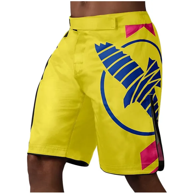 Шорты для ММА HAYABUSA Icon MMA Yellow Blue