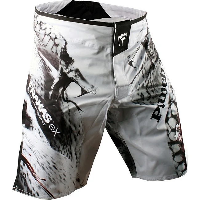 Шорты ММА PunchTown Frakas eX Ice Mamba White