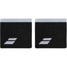 Напульсники BABOLAT LOGO WRISTBAND BLACK/WHITE