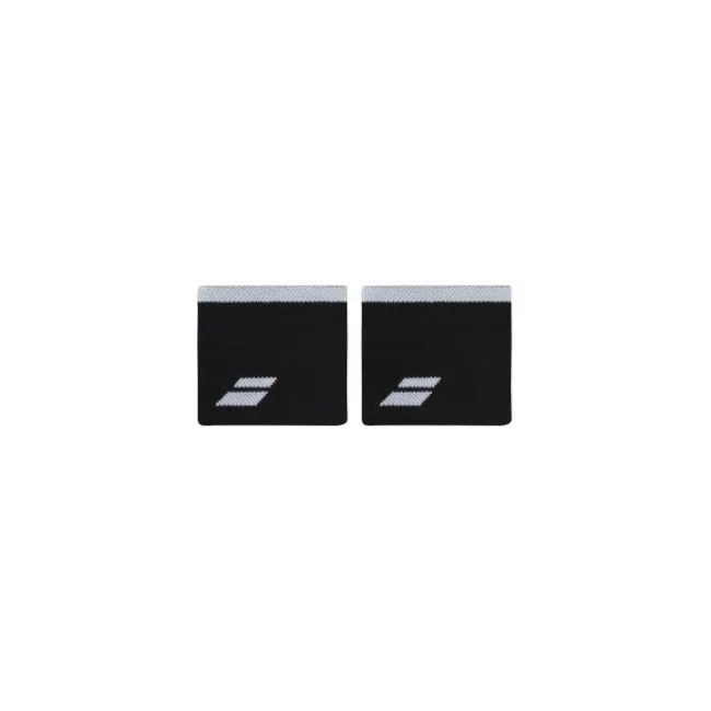 Напульсники BABOLAT LOGO WRISTBAND BLACK/WHITE