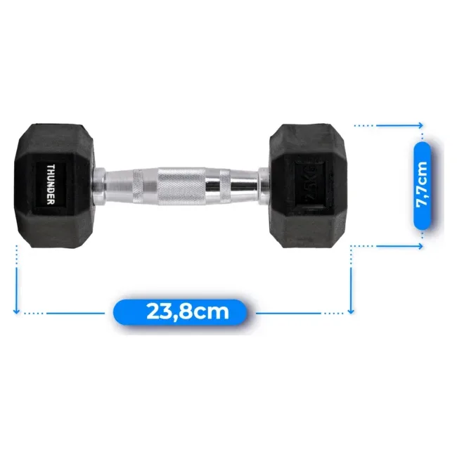 Гантель шестигранна THUNDER 2,5 кг