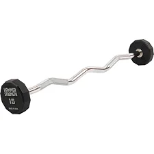 Штанга неразборная с фиксированным весом изогнутая PEV HAMMER STRENGHT TA-9978-15 (Черный)