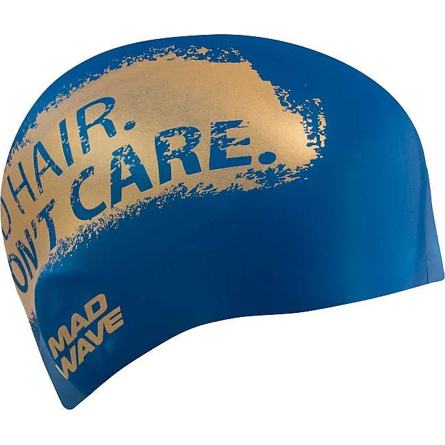Шапочка для бассейна силиконовая для взрослых MADWAVE Don't care M055465 (Темно-синий)