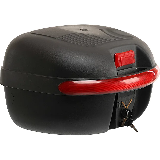 Центральный кофр задний для мотоцикла пластиковый Top Case JUHAO M-938 1шт 39x36x28см (Черный-красный)