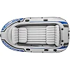 Човен надувний Intex Excursion 4 315 x 165 x 43 см, сіро-синій