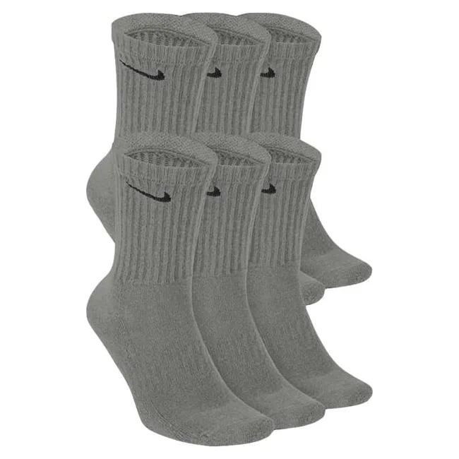 Шкарпетки NIKE U NK EVERYDAY CUSH CRW 6PR 132 сірий 38-42
