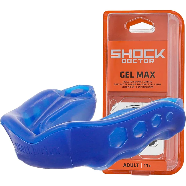 Капа для бокса Shock Doctor Gel Max взрослая (возраст 11+) Blue (art. 6150-BLU-AD)