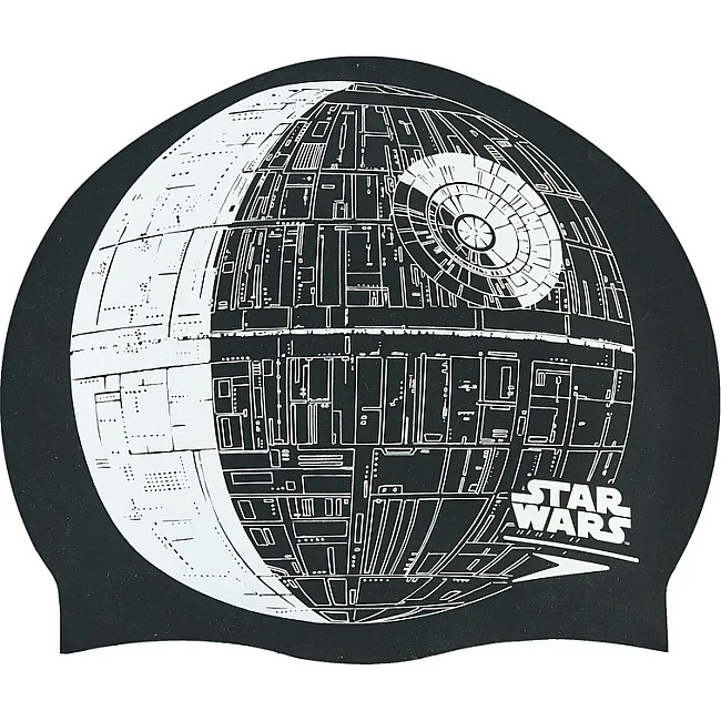 Шапочка для бассейна
 силиконовая для взрослых SPEEDO SLOGAN PRINT 808385C852 Star Wars Death Star
