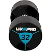 Гантелі професійні
 з поліуретановим покриттям LiveUp LP8000-32 2шт по 32кг